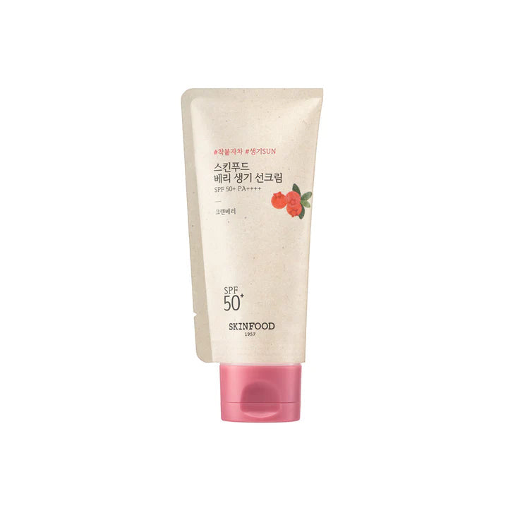 SKINFOOD Berry Glowing Sun Cream SPF 50+ PA++++ واقي الشمس الفيزيائي بالتوت من سكنفود