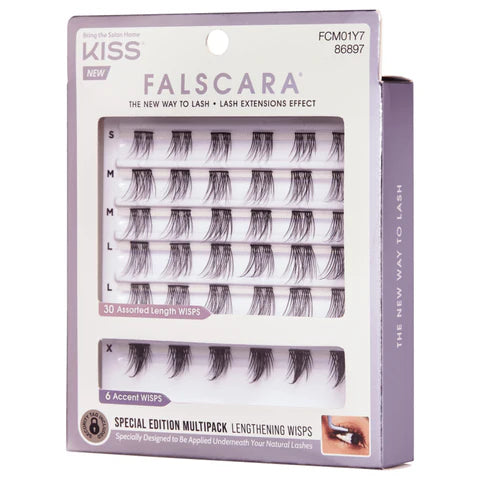 KISS FALSCARA special edition multipack lengthning wisps 6 accent wisps  رموش صناعية طرفية لزيادة الطول