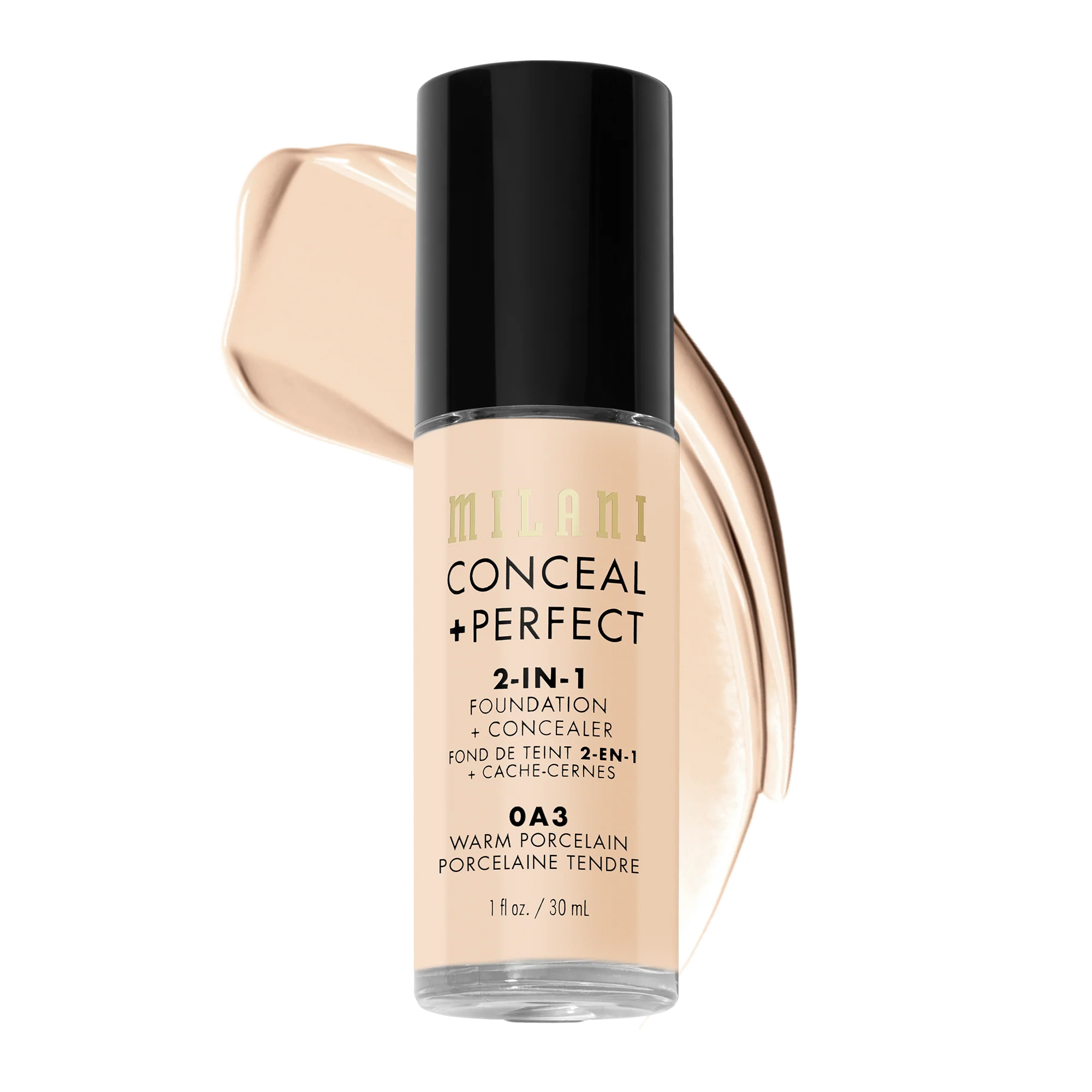 MILANI concealer + perfect 2 in 1 foundation + concealer كونسيلر وفاونديشن منتجين في منتج واحد من ميلاني