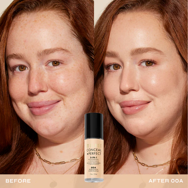 MILANI concealer + perfect 2 in 1 foundation + concealer كونسيلر وفاونديشن منتجين في منتج واحد من ميلاني