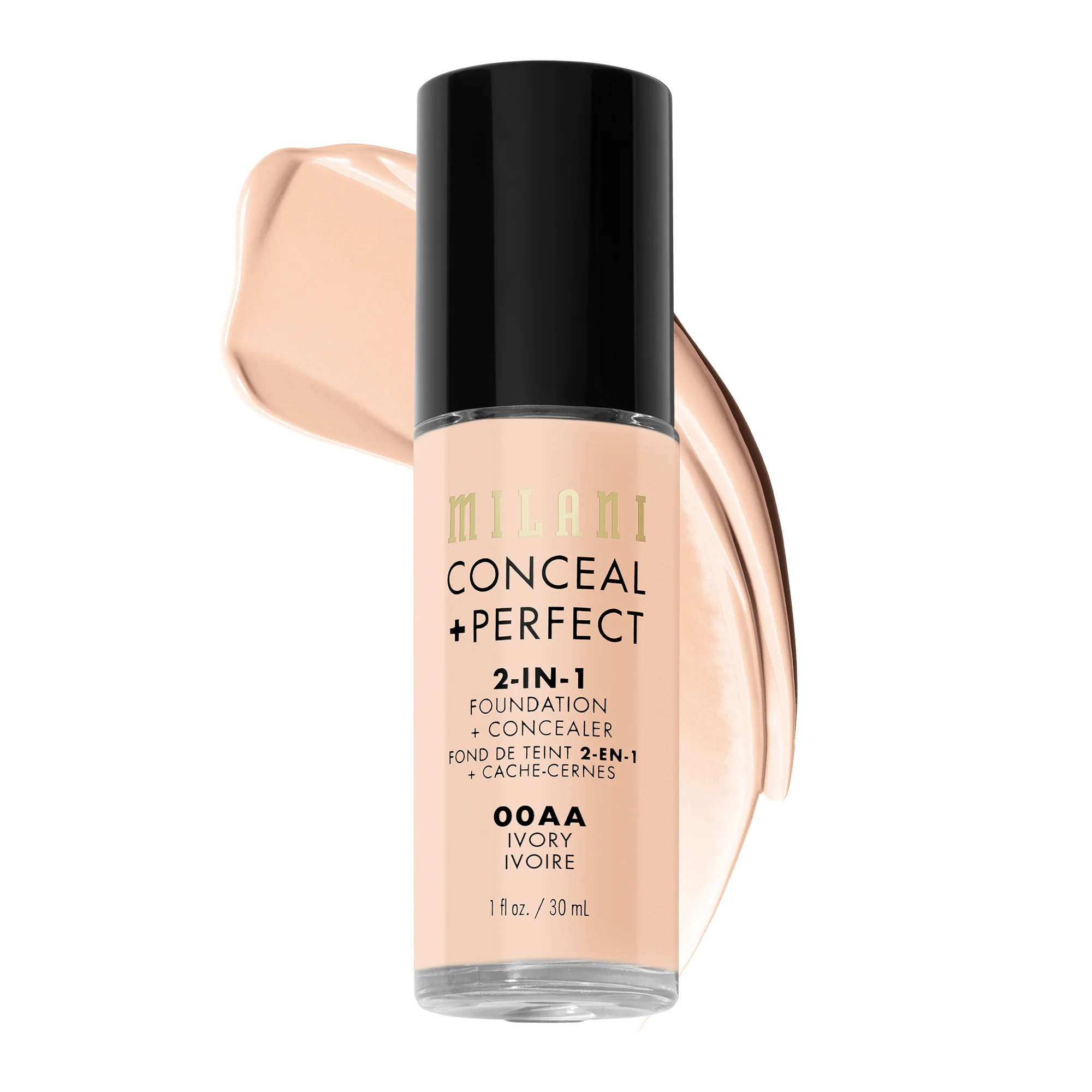 MILANI concealer + perfect 2 in 1 foundation + concealer كونسيلر وفاونديشن منتجين في منتج واحد من ميلاني