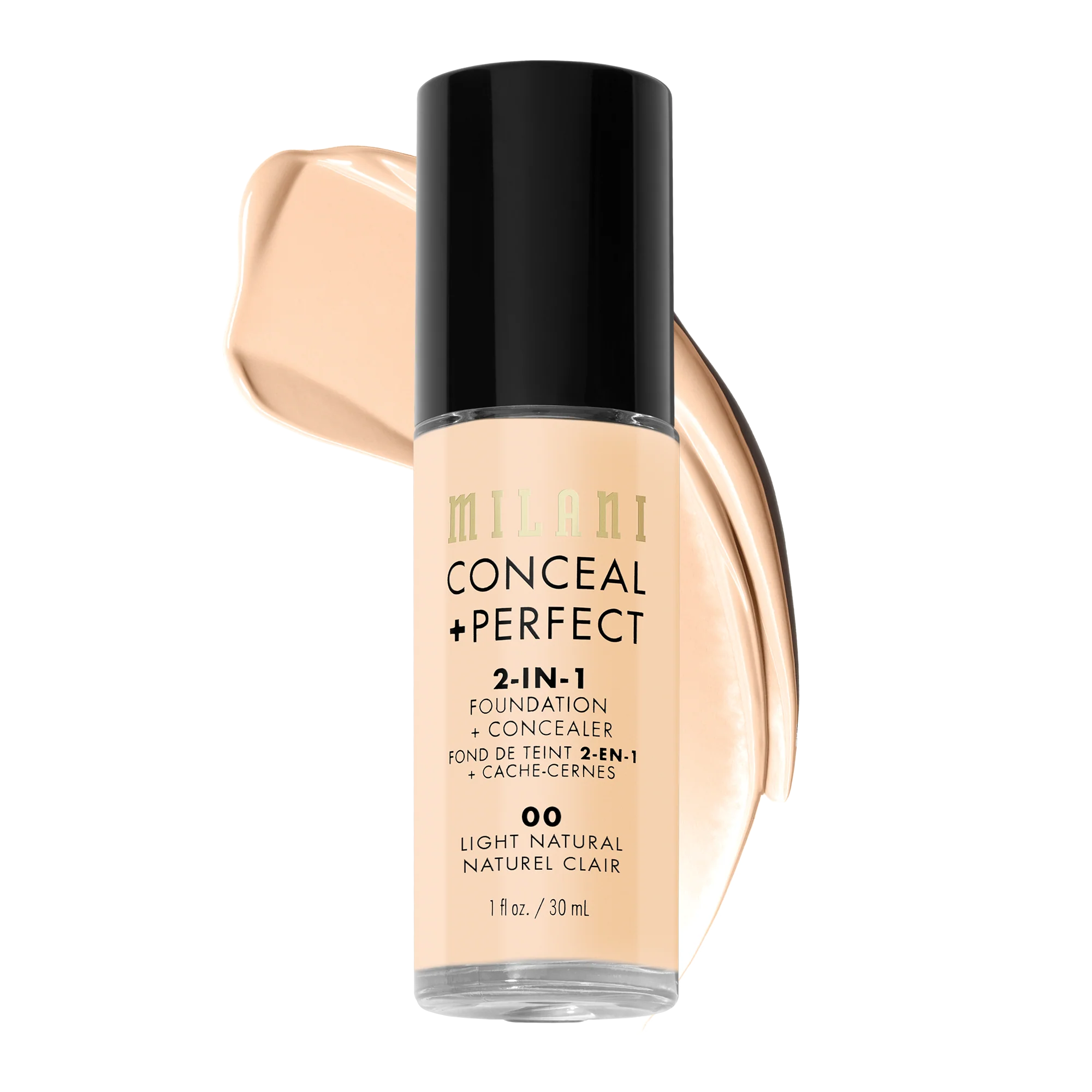 MILANI concealer + perfect 2 in 1 foundation + concealer كونسيلر وفاونديشن منتجين في منتج واحد من ميلاني