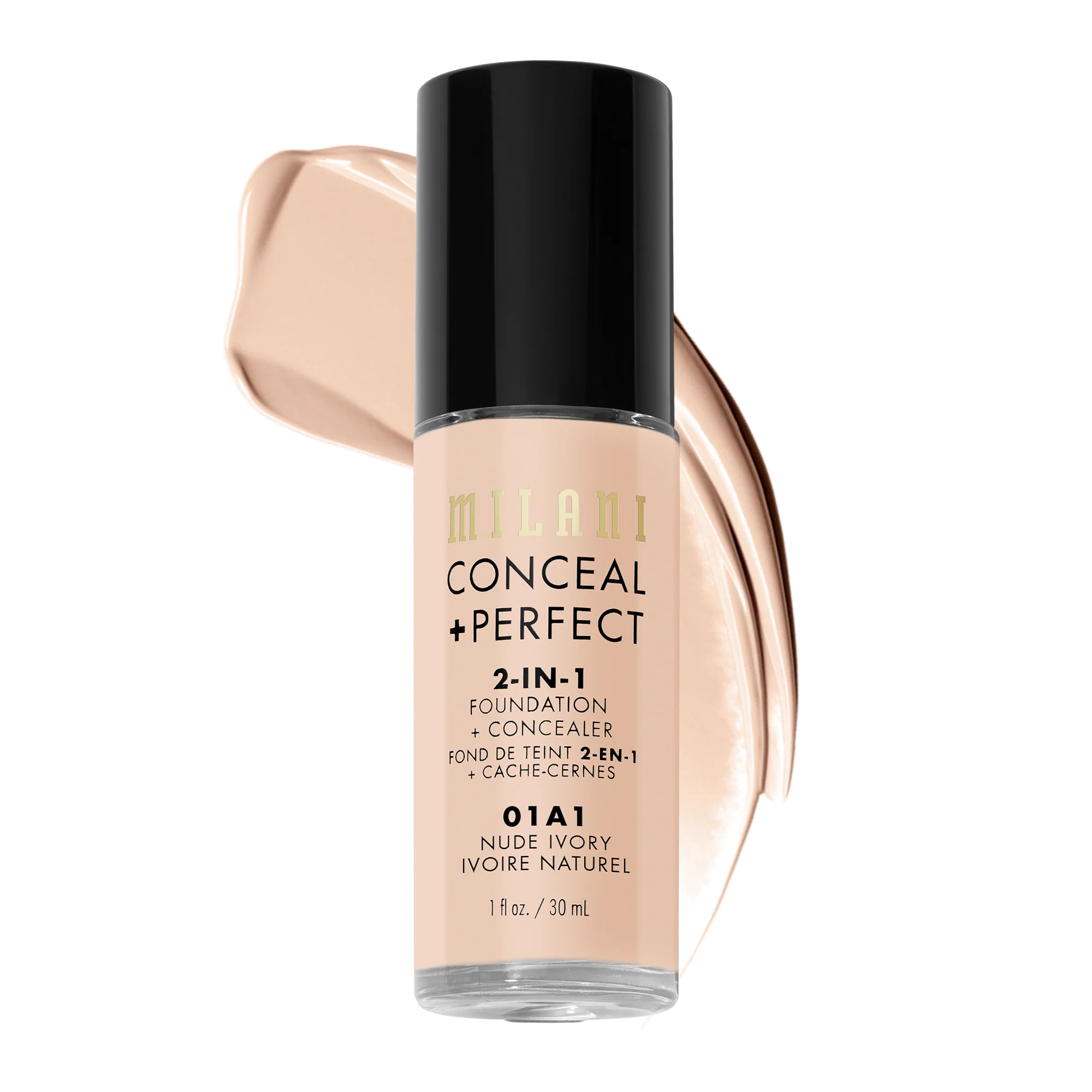 MILANI concealer + perfect 2 in 1 foundation + concealer كونسيلر وفاونديشن منتجين في منتج واحد من ميلاني