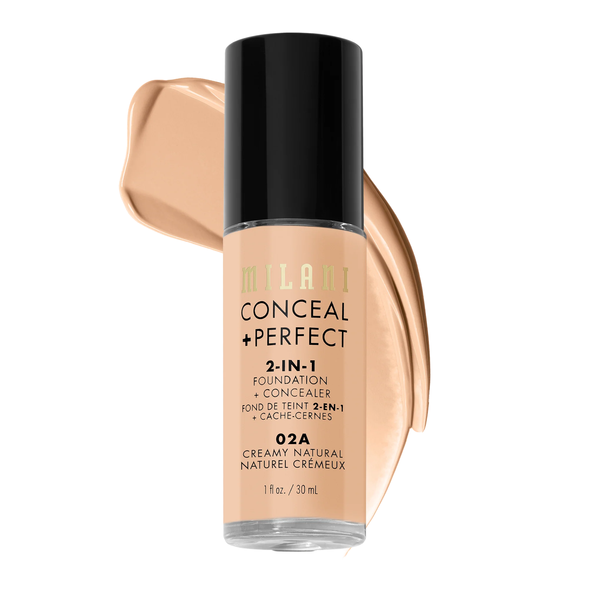 MILANI concealer + perfect 2 in 1 foundation + concealer كونسيلر وفاونديشن منتجين في منتج واحد من ميلاني