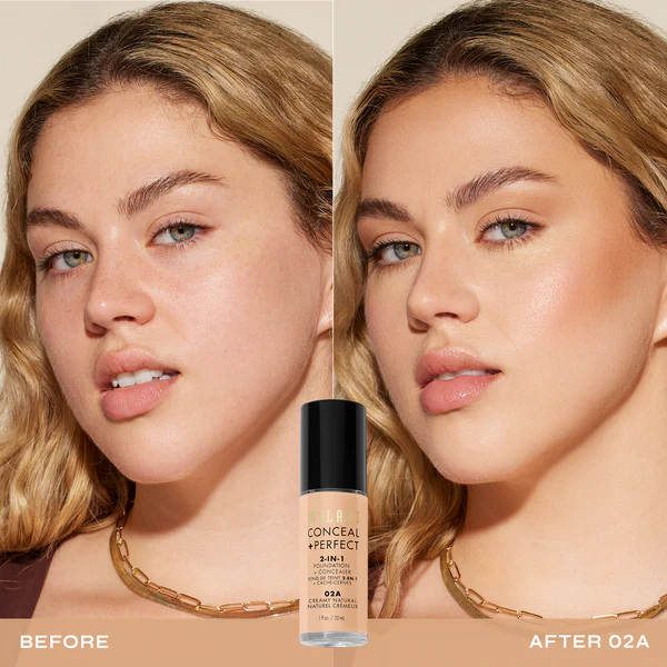 MILANI concealer + perfect 2 in 1 foundation + concealer كونسيلر وفاونديشن منتجين في منتج واحد من ميلاني