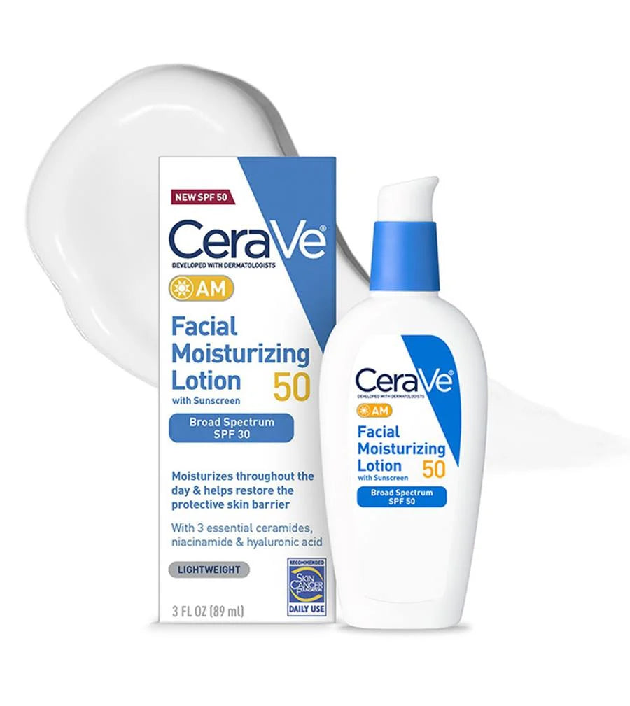 CERAVE AM Facial Moisturizing Lotion SPF 50 كريم ترطيب الوجه النهاري من سيرافي
