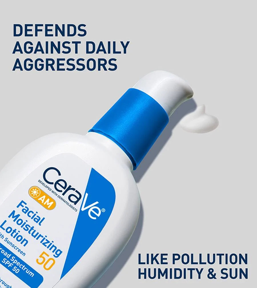 CERAVE AM Facial Moisturizing Lotion SPF 50 كريم ترطيب الوجه النهاري من سيرافي