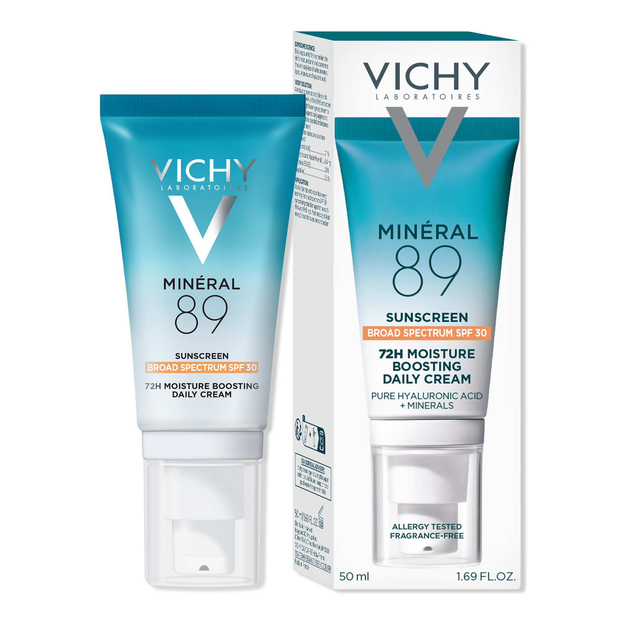 VICHY 89 Mineral Sunscreen SPF30 Moisture Boosting Daily Cream