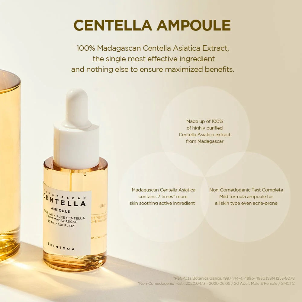 SKIN 1004 Madagascar Centella Ampoule Kit مجموعة امبولات البشرة بحجم السفر من سكن ١٠٠٤