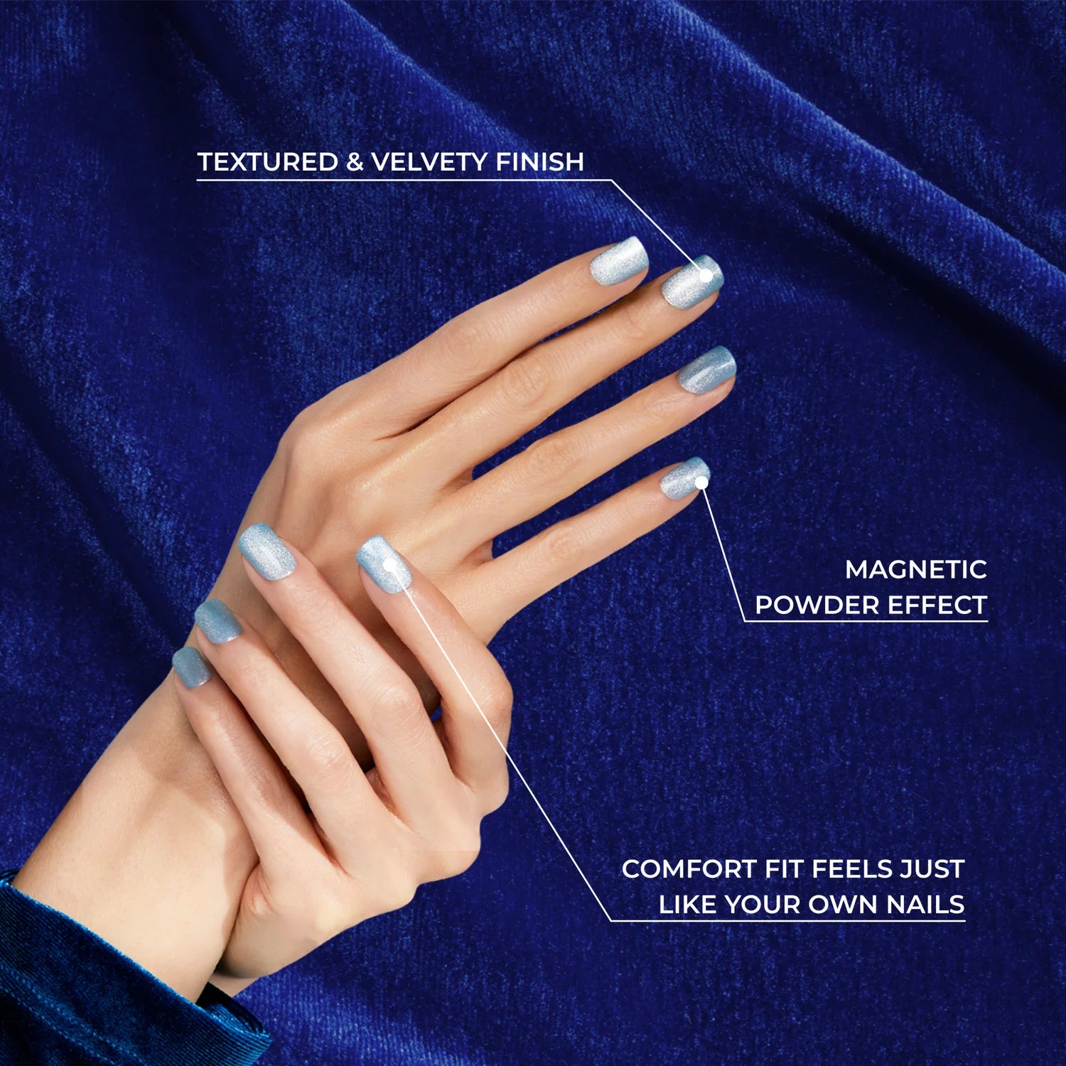 KISS Gel Fantasy Magnetic Velvety Effect 28 Nails Glue Included VF05