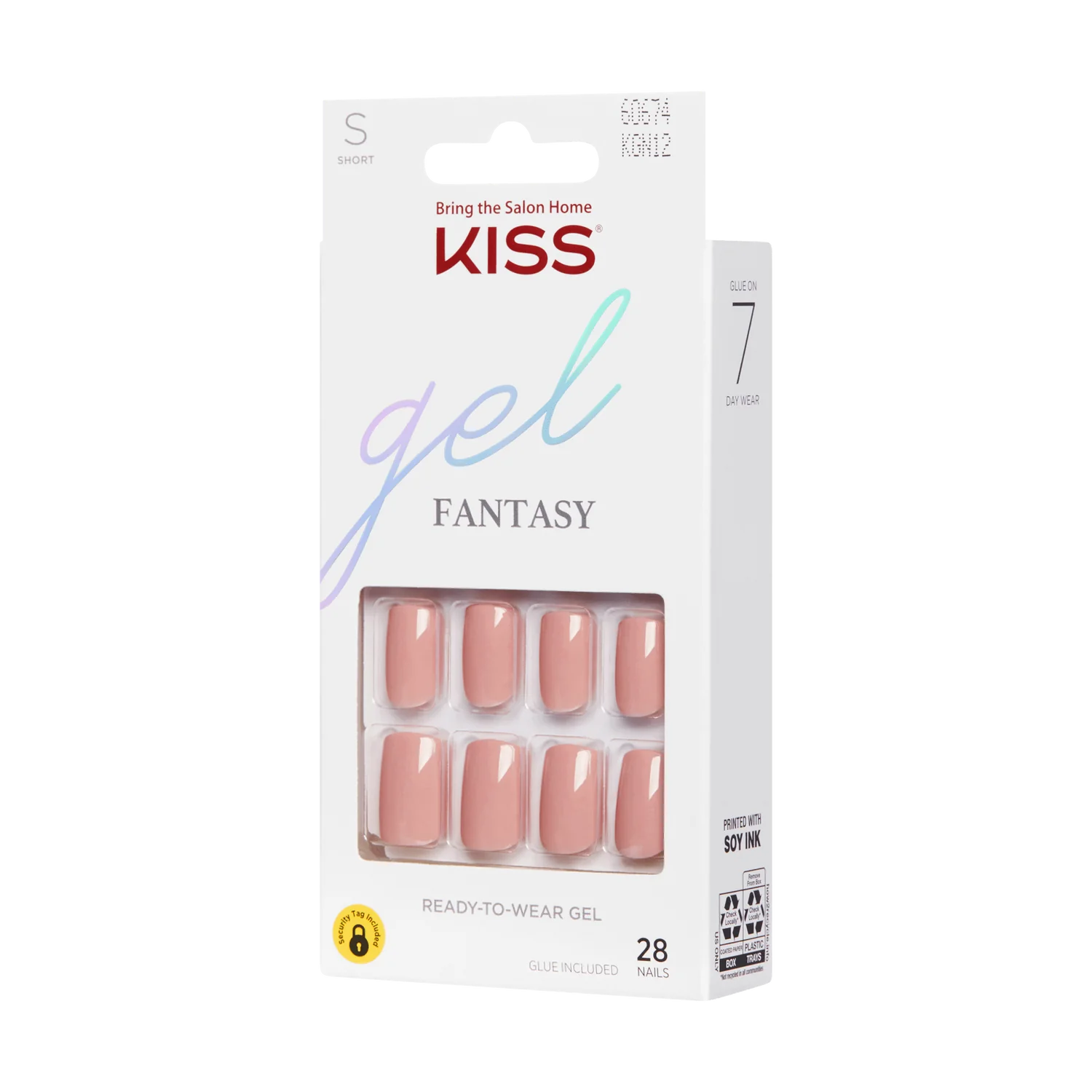 KISS Gel Fantasy S 28 Nails Glue Included KGN12 (Ribbons)