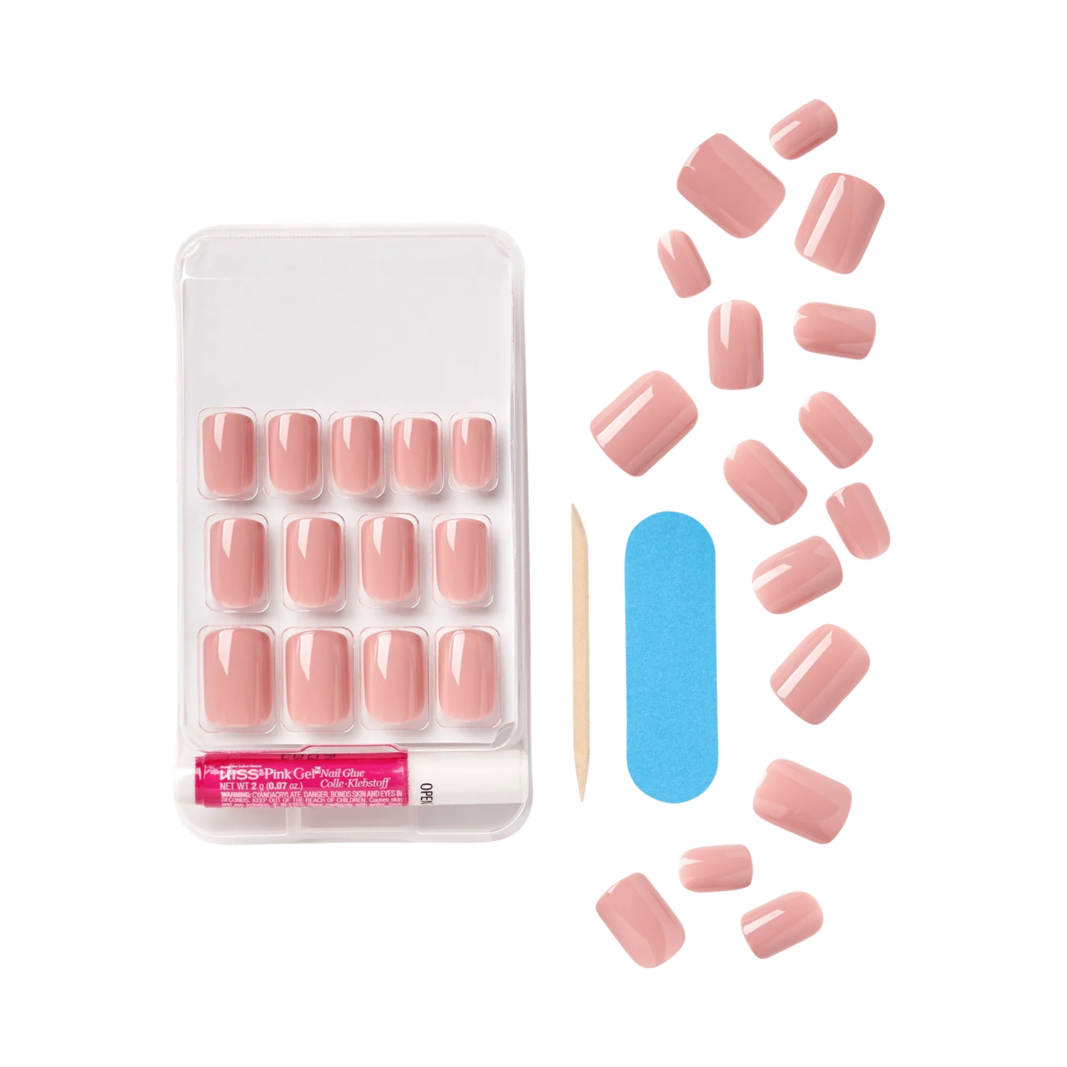 KISS Gel Fantasy S 28 Nails Glue Included KGN12 (Ribbons)