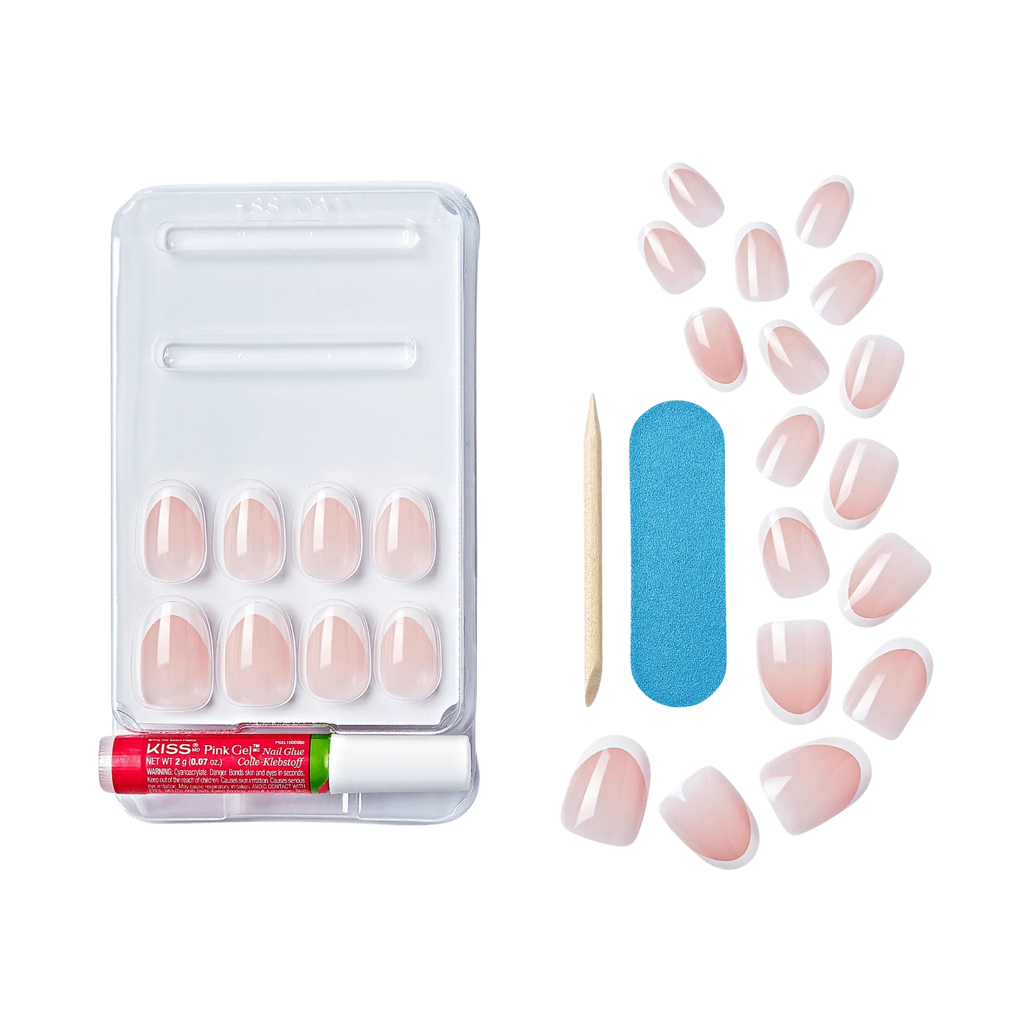 KISS Classy Nails S 28 Nails Glue Included CS10 (Exclusive Only)