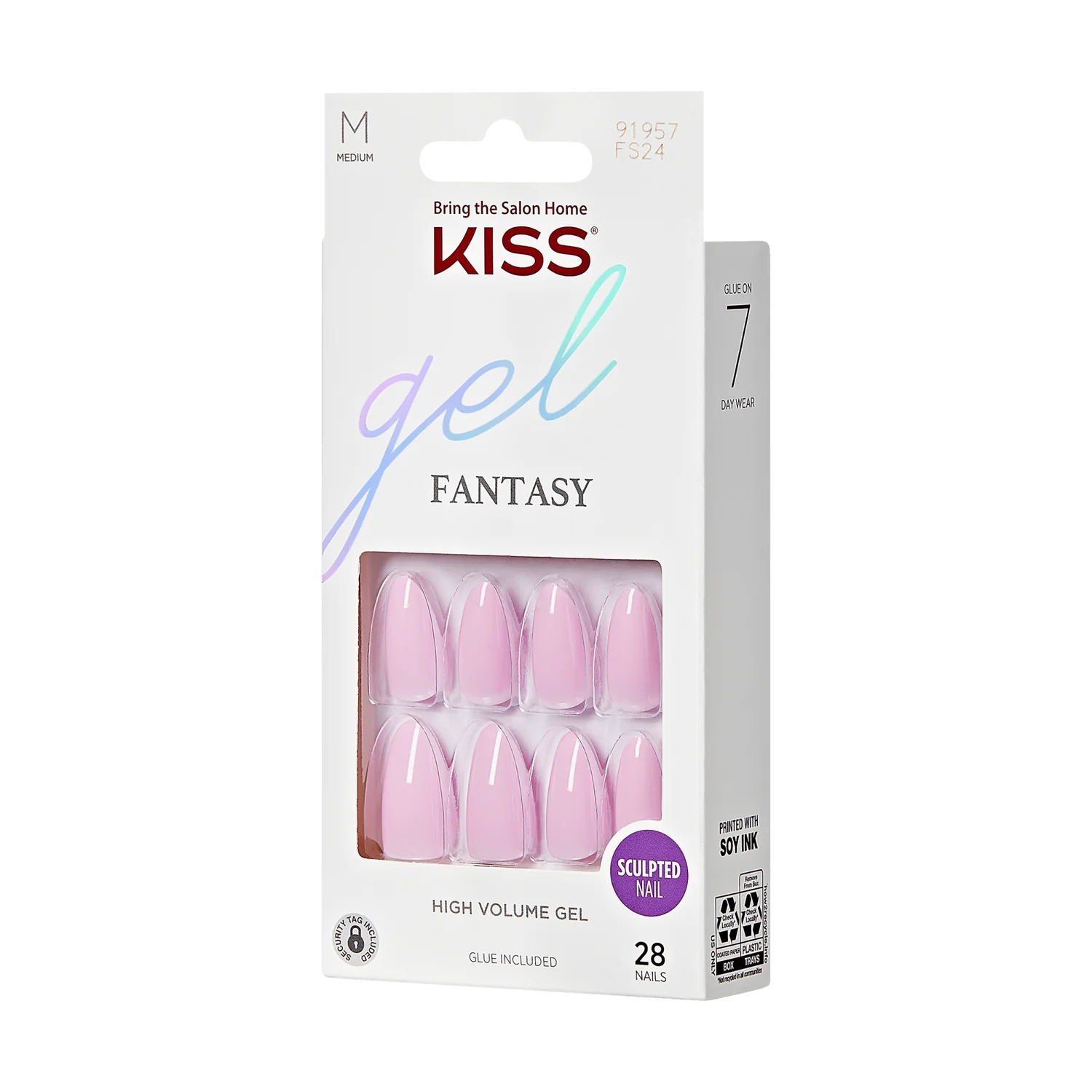 KISS Gel Fantasy M 28 Nails Glue Included FS24 (No Regrets)