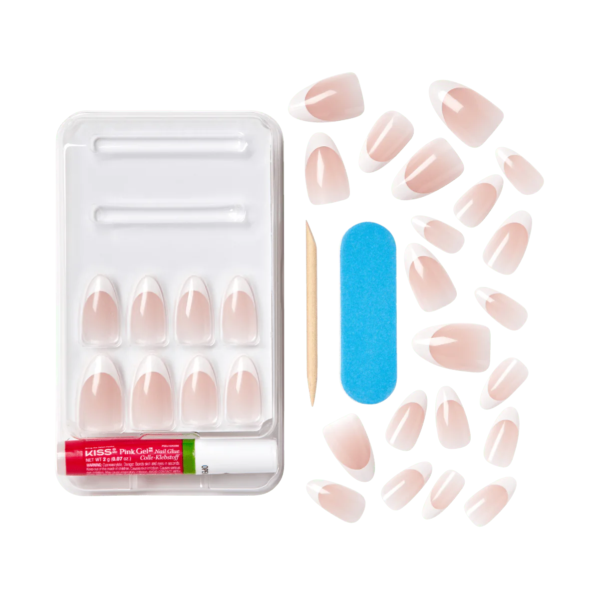 KISS Classy Nails M 28 Nails Glue Included CS04 (Dashing)