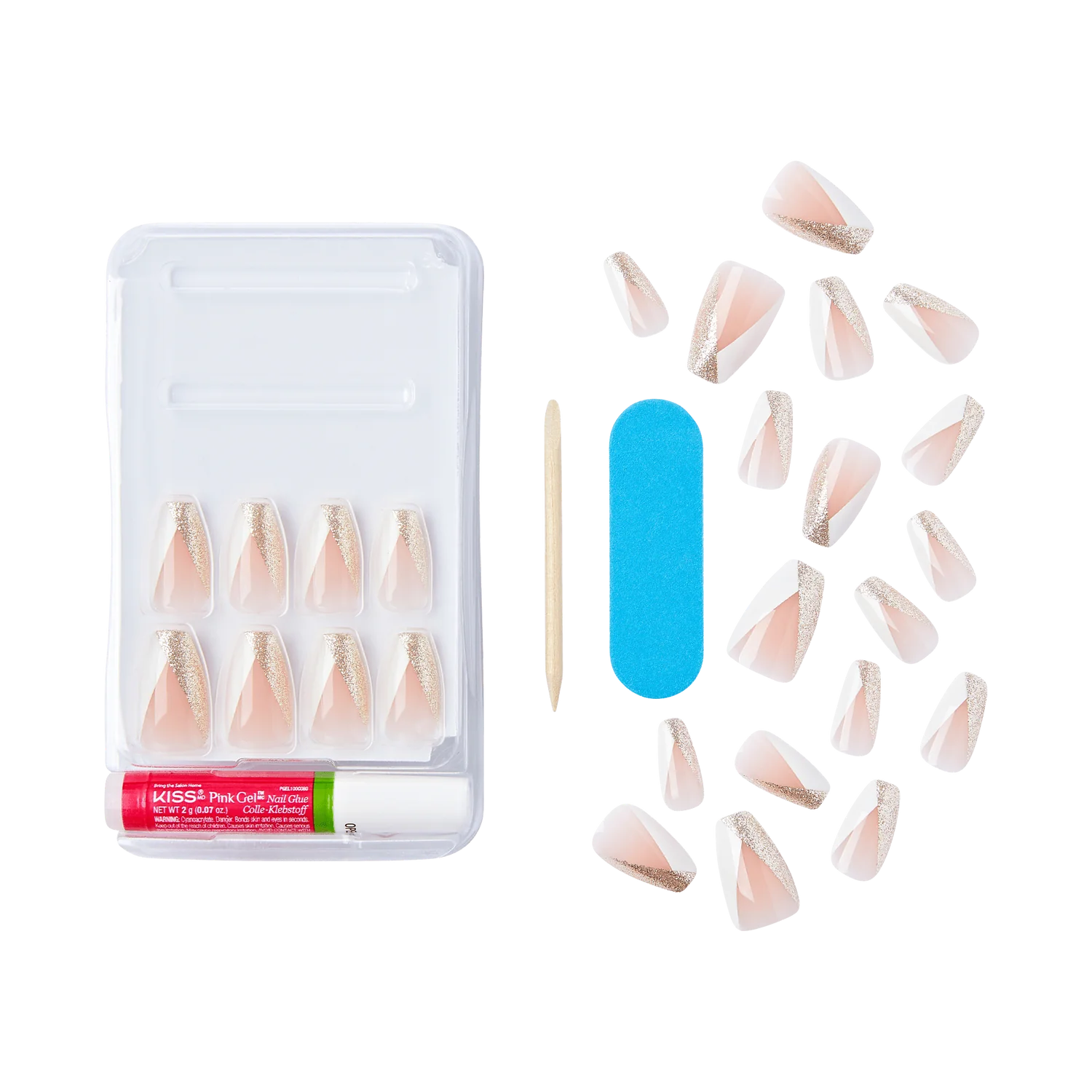 KISS Classy Nails 28 Nails Glue Included CS08 (The BOSS)