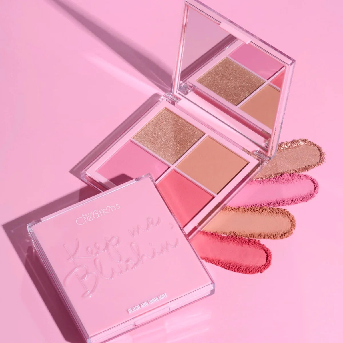 BEAUTY CREATION Keep me blushin blush and highlight 4-EVER BLUSH QUAD