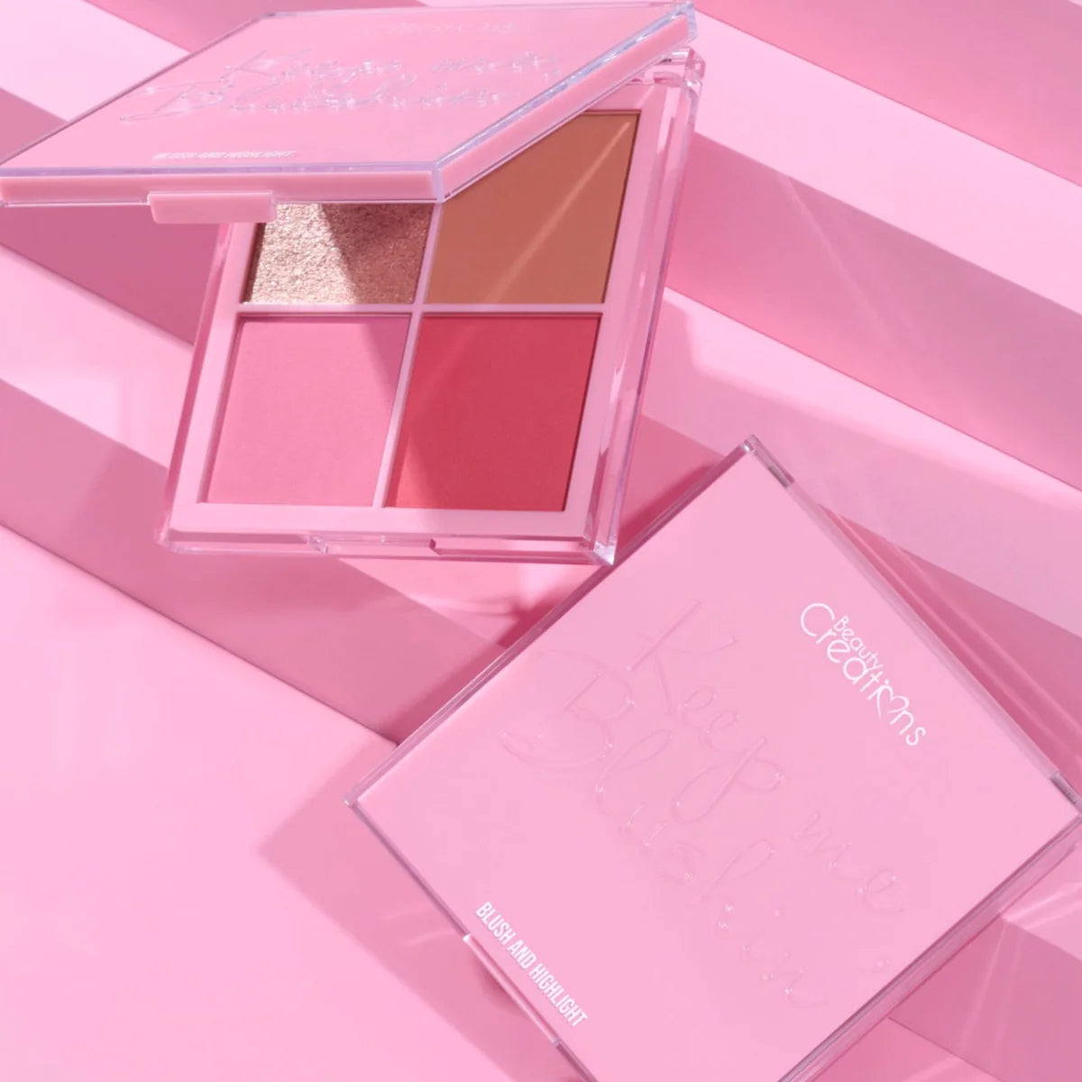 BEAUTY CREATION Keep me blushin blush and highlight 4-EVER BLUSH QUAD