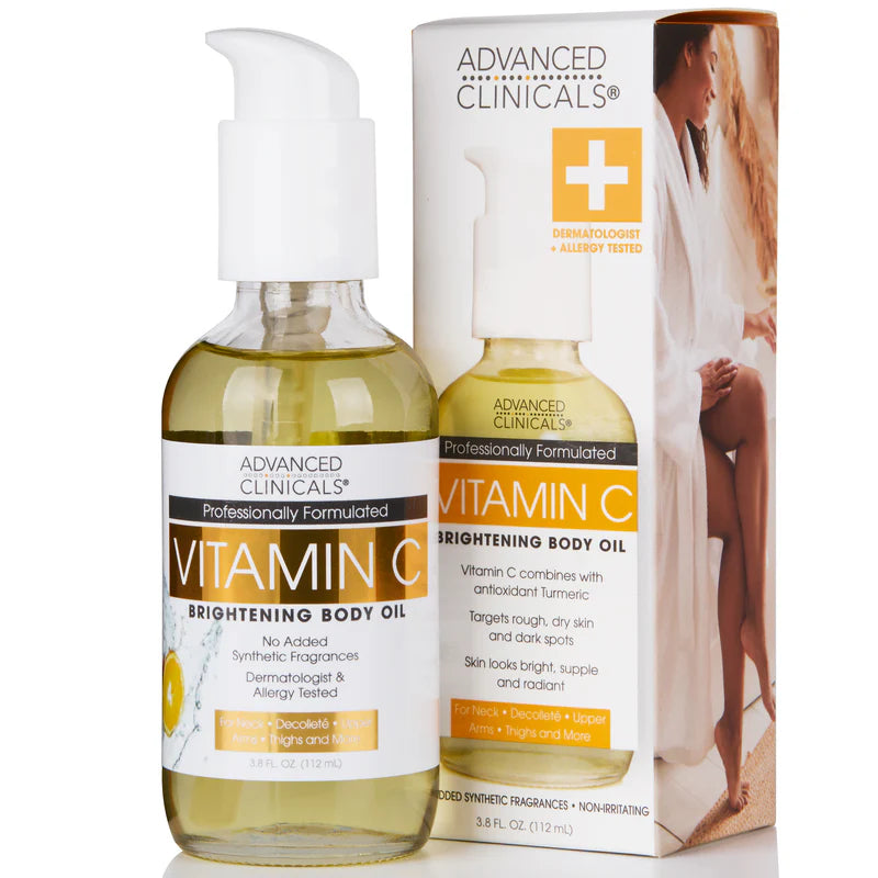 ADVANCED CLINICALS Vitamin C Brightening Body Oil زيت الجسم بالفيتامين سي من ادفانسد كلينيكالز