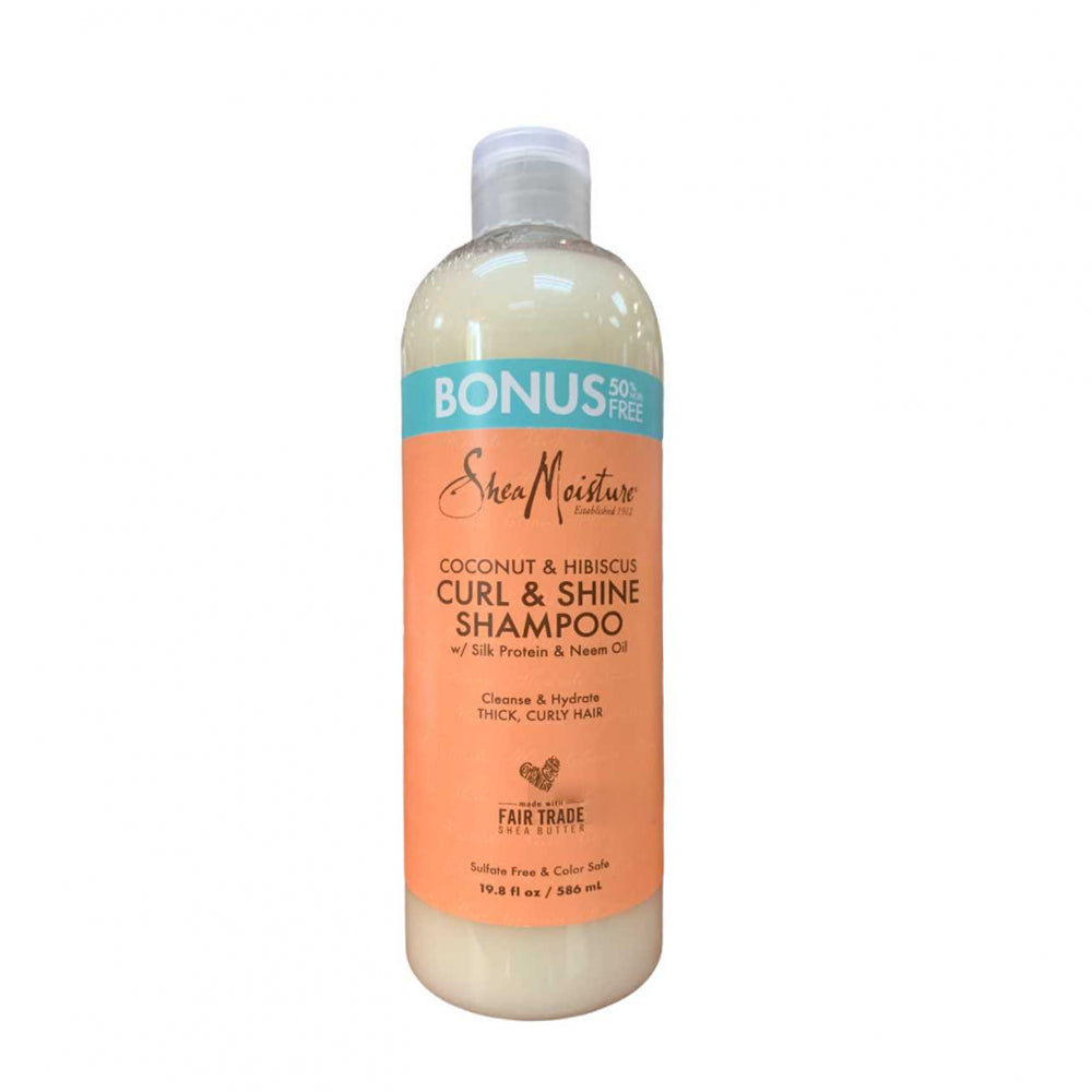 SheaMoisture Curl and Shine Coconut Shampoo Coconut and Hibiscus شامبو الشعر الكيرلي من شيا مويستجر