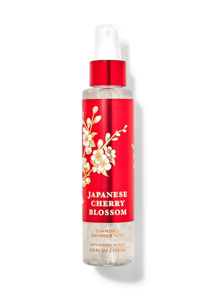 BATH AND BODY WORKS Japanese Cherry Blossom Diamond Shimmer Mist مست معطر للجسم مع ذرات لامعة من باث اند بودي ووركس