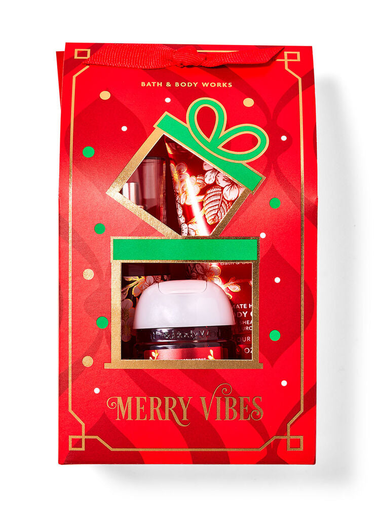 BATH AND BODY WORKS Japanes Cherry Blossom Merry Vibes Mini Gift Bag Set