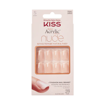 KISS Nude Revolutionary Natural Nails S 28 Nails Glue Included SNF03
