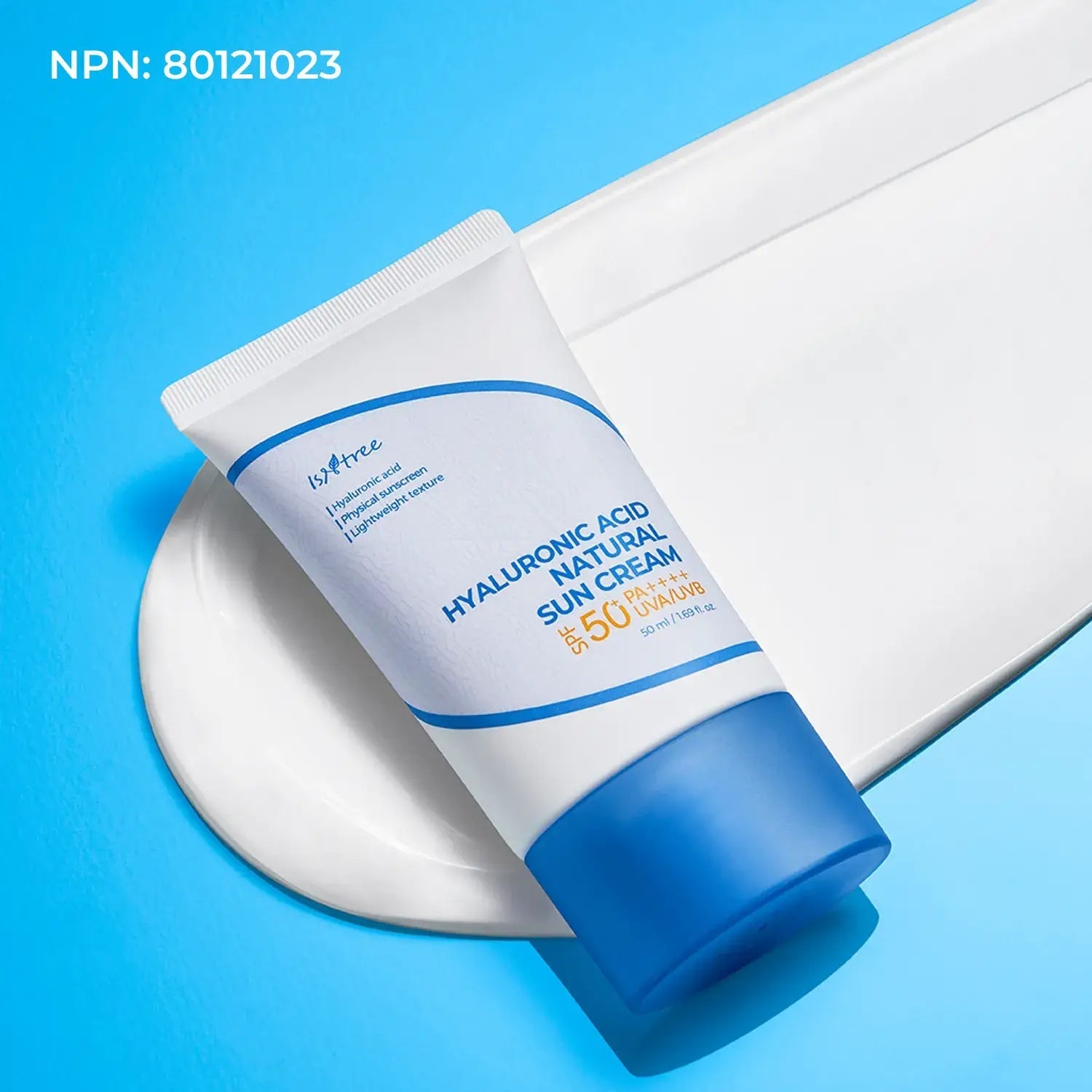 ISNTREE Hyaluronic acid natural sun cream كريم واقي الشمس الفيزيائي بالهايلرونك اسد من ازنتري