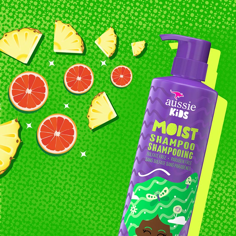 AUSSIE Kids Moist Shampoo Sulfate-Free Paraben Free شامبو اوسي للاطفال