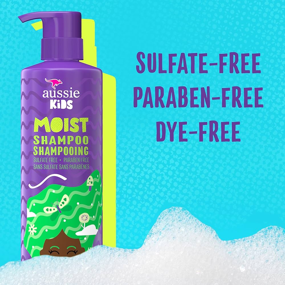 AUSSIE Kids Moist Shampoo Sulfate-Free Paraben Free شامبو اوسي للاطفال