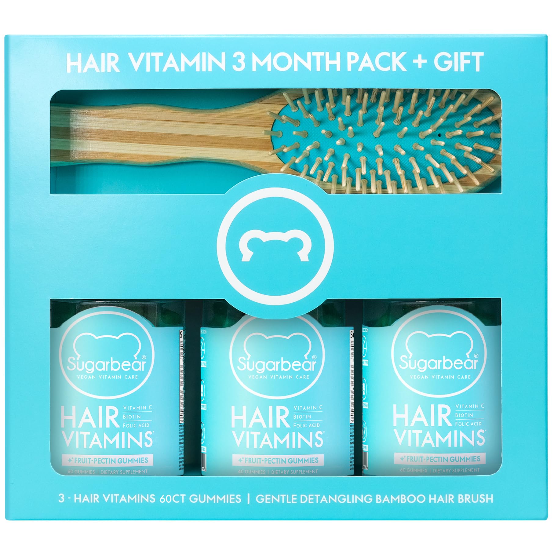Sugarbear hair vitamins pack 3 pcs كورس كامل شوكر بير