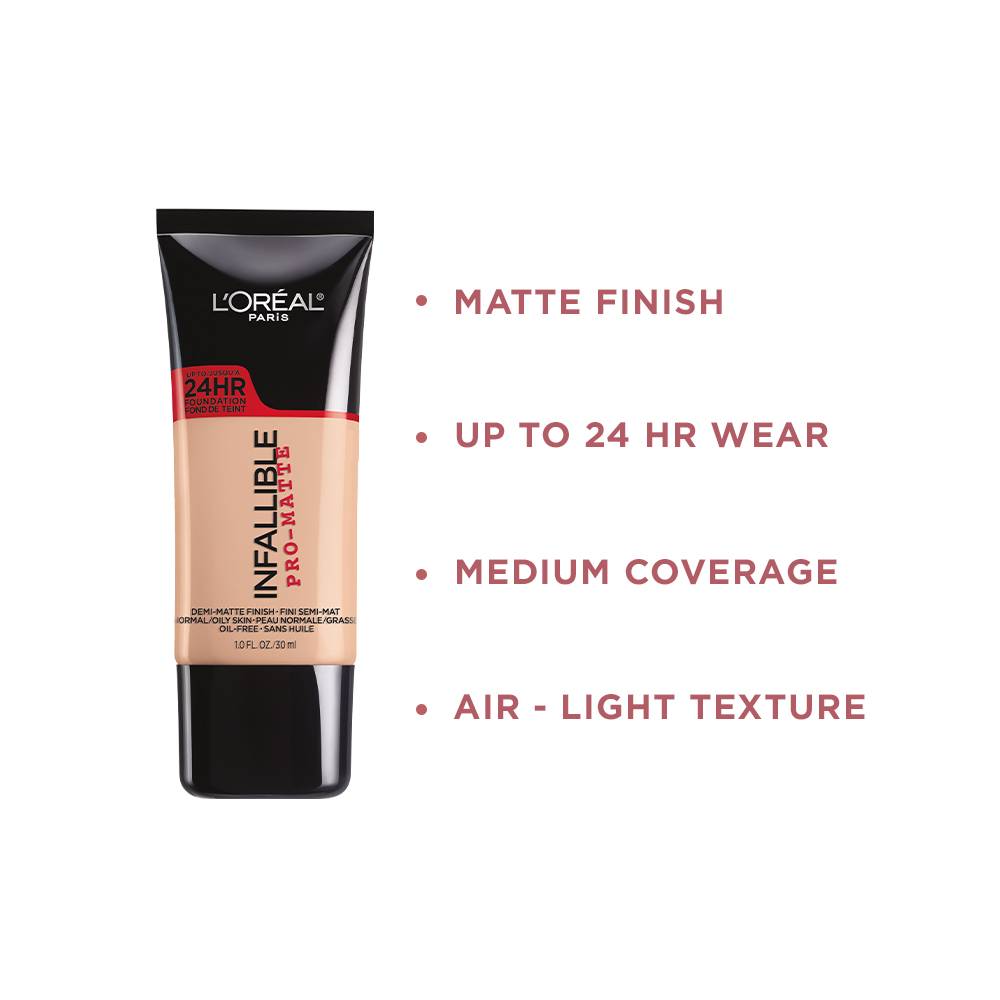 LOREAL infallible pro matt 24 hr foundation  كريم اساس مات من  لوريال