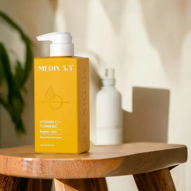 MEDIX 5.5 vitamin c brighten + firm body treatment cream كريم الجسم المعالج بالفيتامين سي من ميديكس