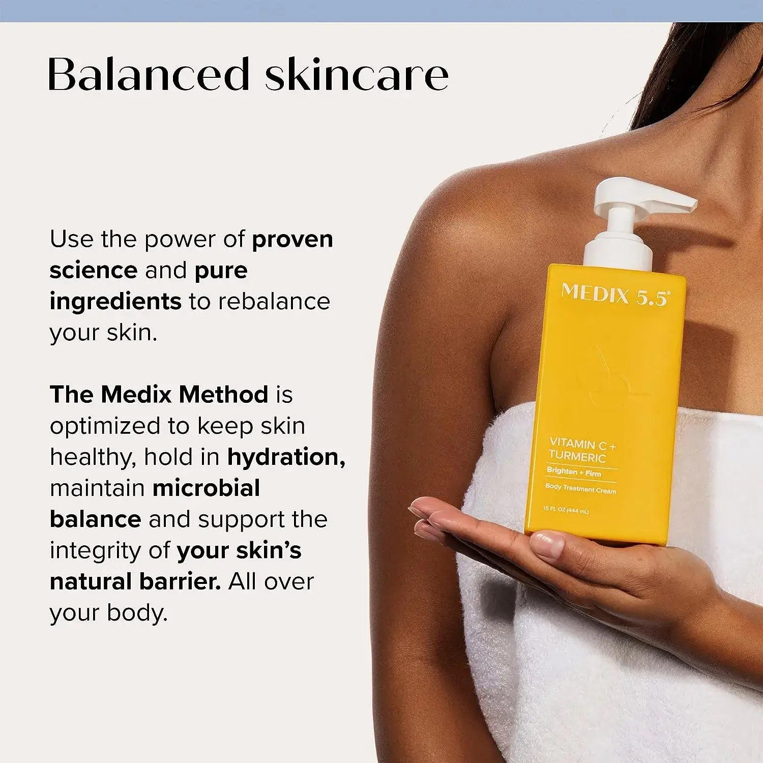MEDIX 5.5 vitamin c brighten + firm body treatment cream كريم الجسم المعالج بالفيتامين سي من ميديكس