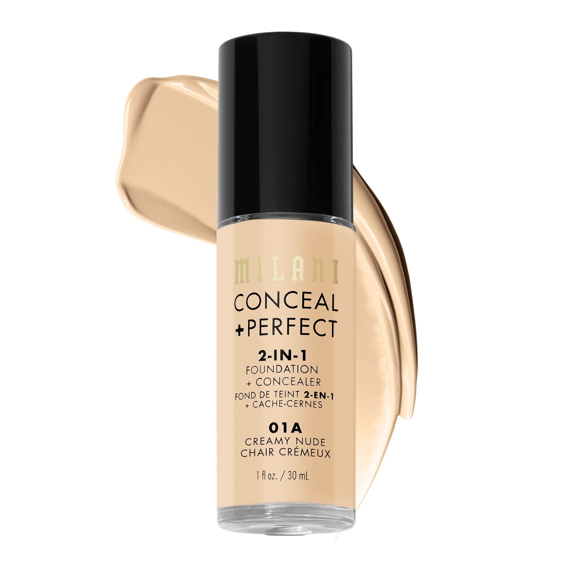 MILANI concealer + perfect 2 in 1 foundation + concealer كونسيلر وفاونديشن منتجين في منتج واحد من ميلاني
