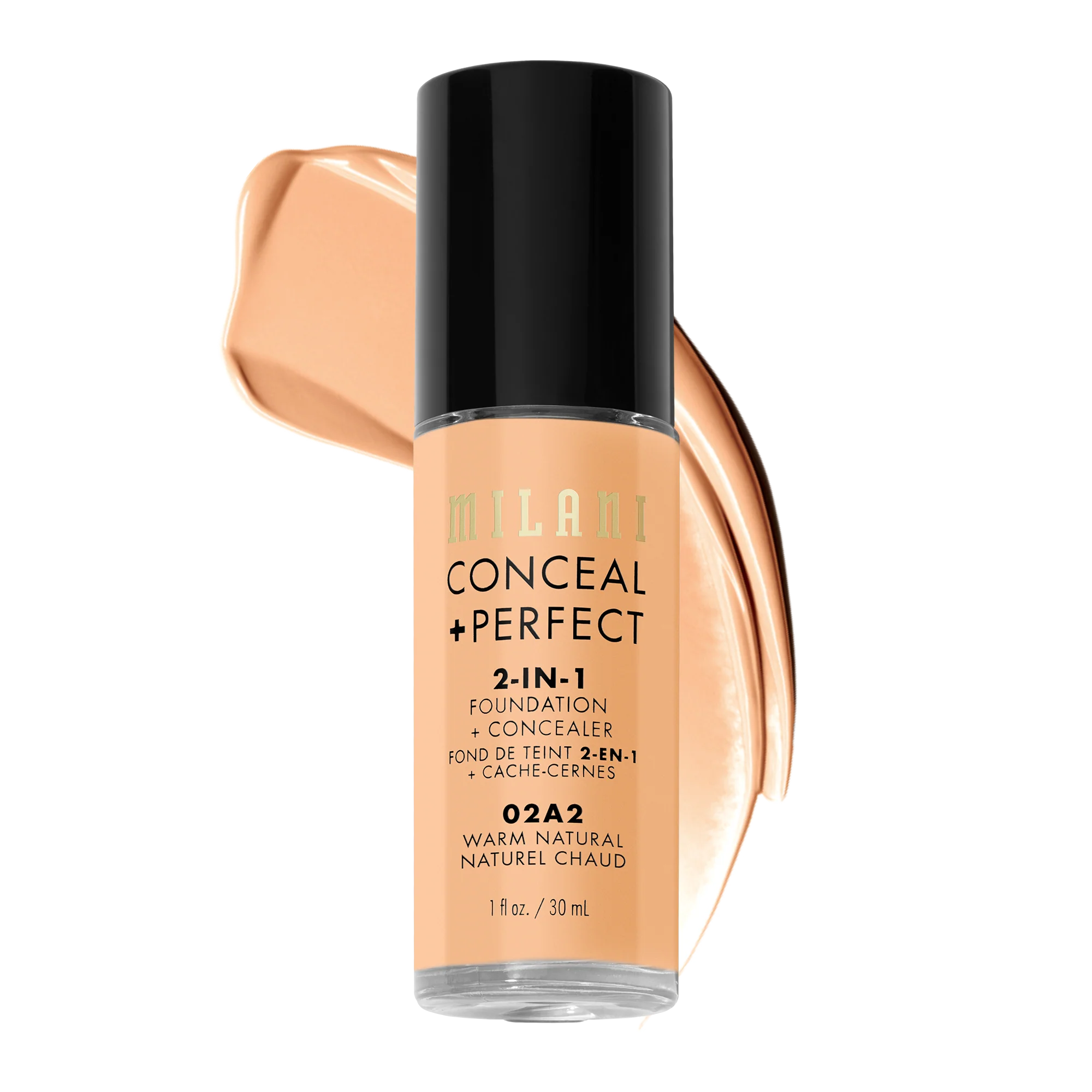 MILANI concealer + perfect 2 in 1 foundation + concealer كونسيلر وفاونديشن منتجين في منتج واحد من ميلاني