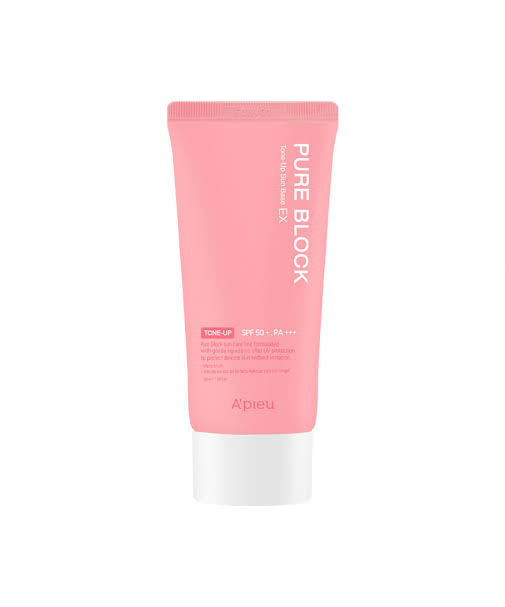 A'PIEU Pure Block Sun Base EX Tone Up SPF 50+ PA+++ كريم واقي شمس مع تفتيح فوري من ايبيو