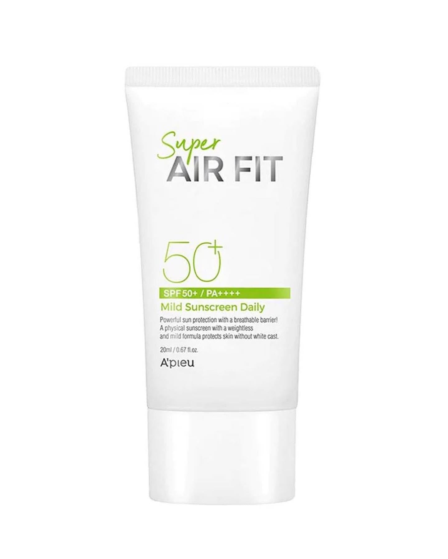 A'PIEU Super Air Fit Mild Sunscreen Daily واقي شمس الفيزيائي اليومي من ايبيو