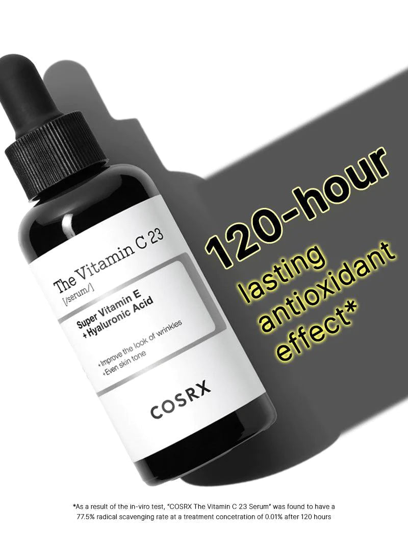 COSRX The Vitamin C 23 Serum Super Vitamin E + Hyaluronic Acid  سيروم فيتامين سي واي والهايلرونك اسد من كوزركس