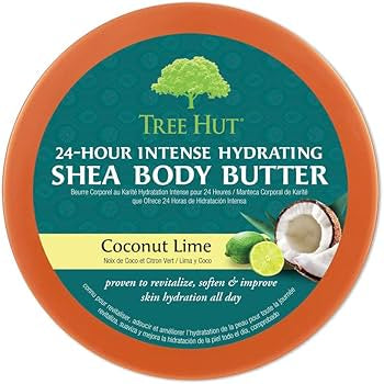 TREE HUT Shea body butter Coconut Lime hydration intense pour 24 heures زبدة الجسم بالشيا وجوز الهند والليمون من تري هوت