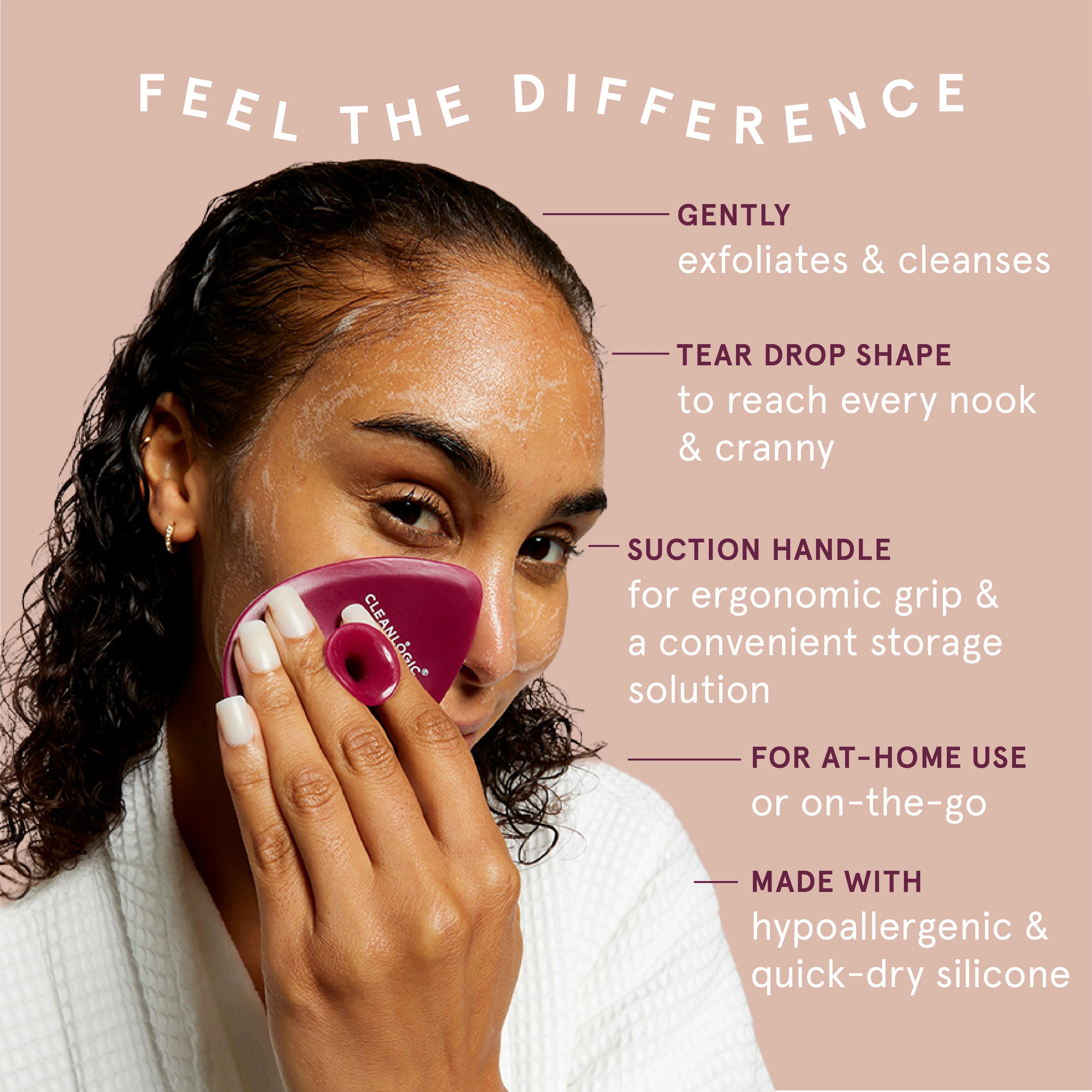 CLEANLOGIC silicone Facial Scrubbers 2Pc اداة التقشير السيليكونية من كلين لوجك