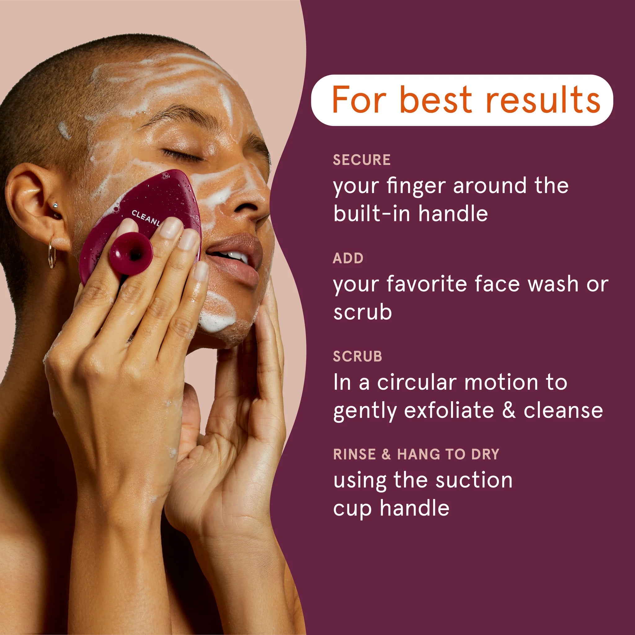 CLEANLOGIC silicone Facial Scrubbers 2Pc اداة التقشير السيليكونية من كلين لوجك