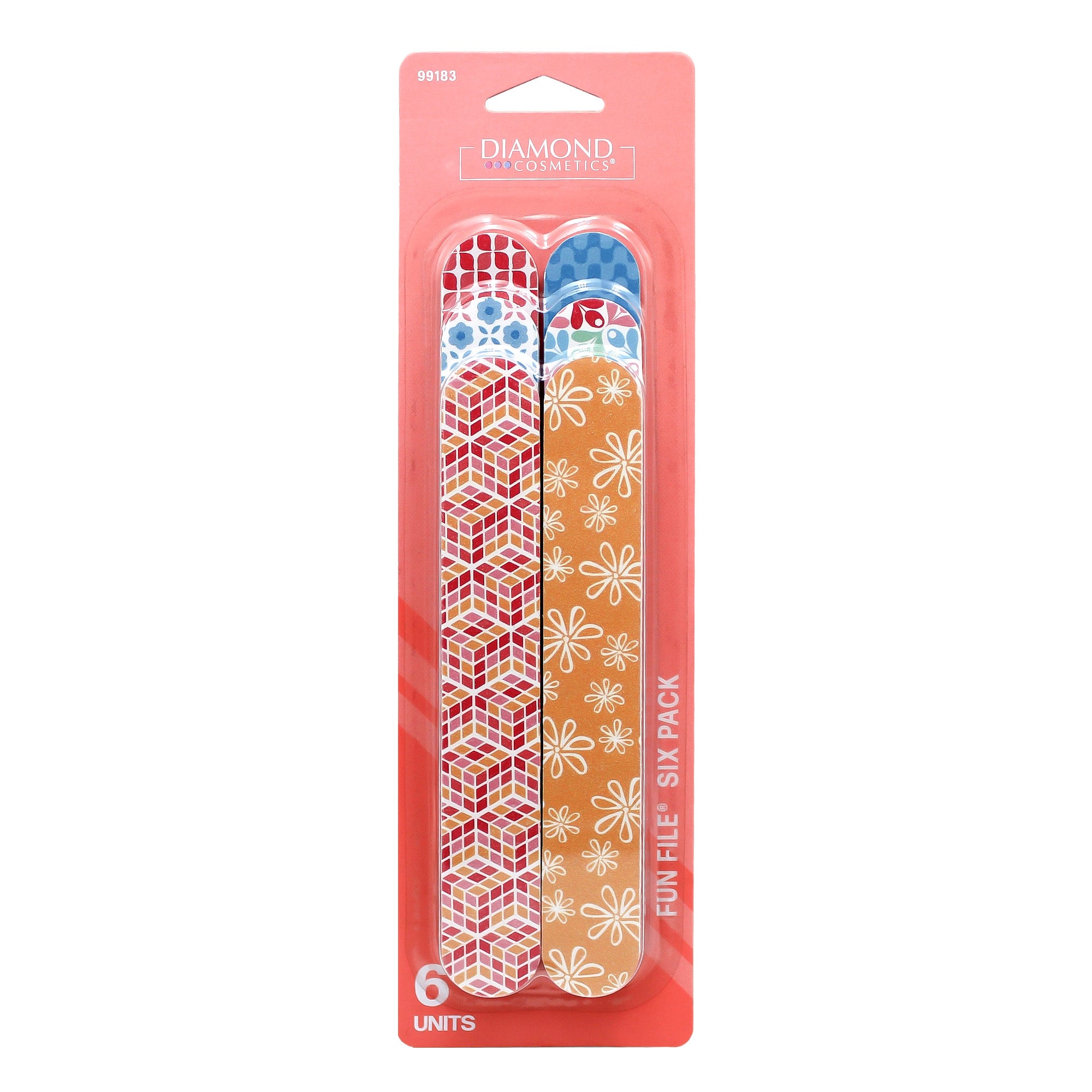 DIAMOND COSMETICS Fun File 6Pcs بكج يحتوي 6 قطع من مبرد الاظافر