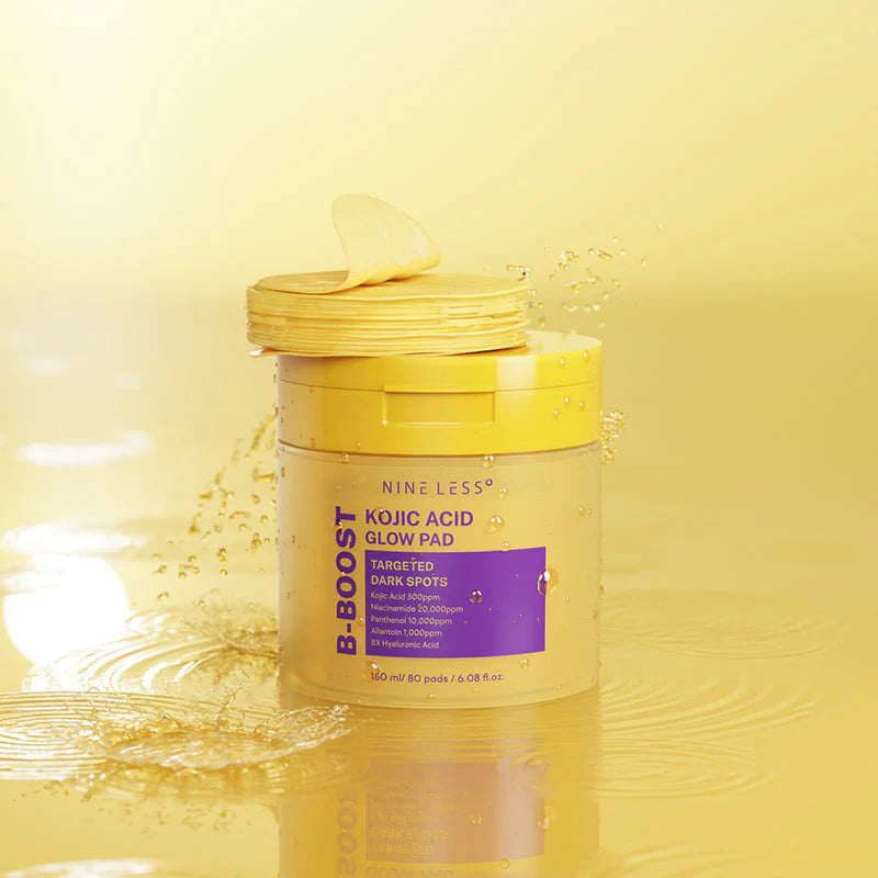NINELESS B-Boost Kojic Acid Glow Toner Pad تونر باد لتفتيح البشرة بالكوجك اسد من ناين ليس