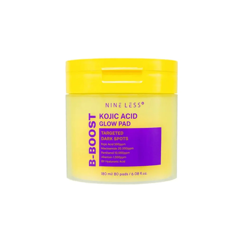 NINELESS B-Boost Kojic Acid Glow Toner Pad تونر باد لتفتيح البشرة بالكوجك اسد من ناين ليس