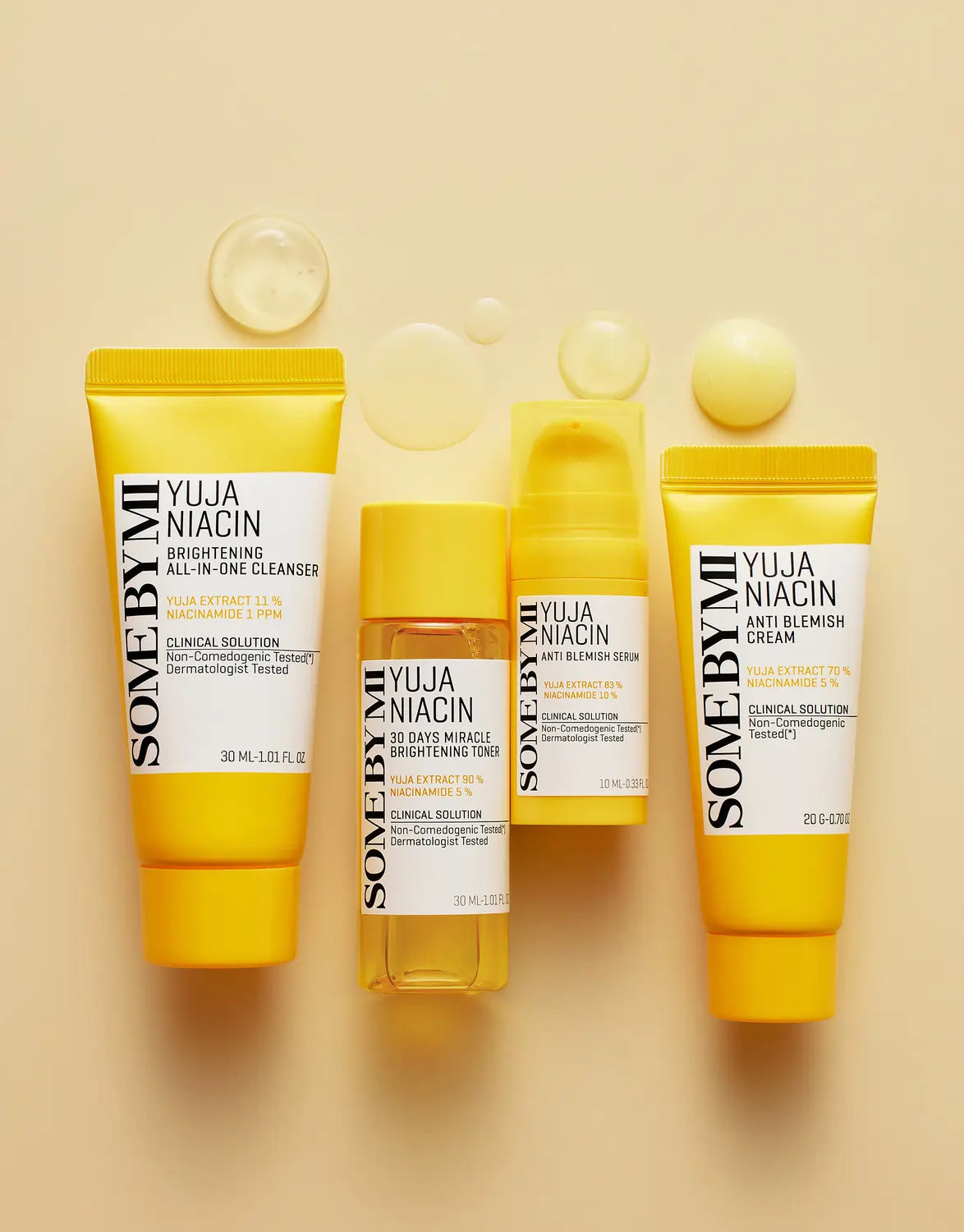 SOME BY MI Yuja Niacin Anti Blemish Starter Kit Edition مجموعة العناية بالبشرة باليوجا حجم السفر من سمباي مي