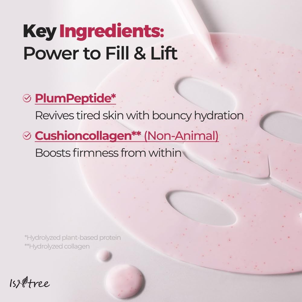 ISNTREE Plum Peptide Plumping Gel Mask مجموعة ماسكات البشرة من ازنتري