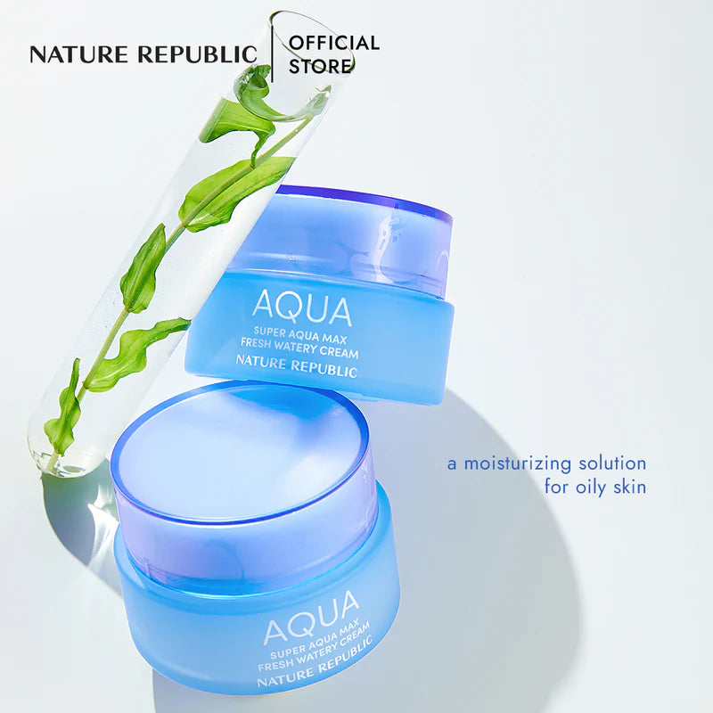NATURE REPUBLIC Aqua Super Aqua Max Fresh Watery Cream Refresh & Moisture Skin Care مرطب مائي للبشرة