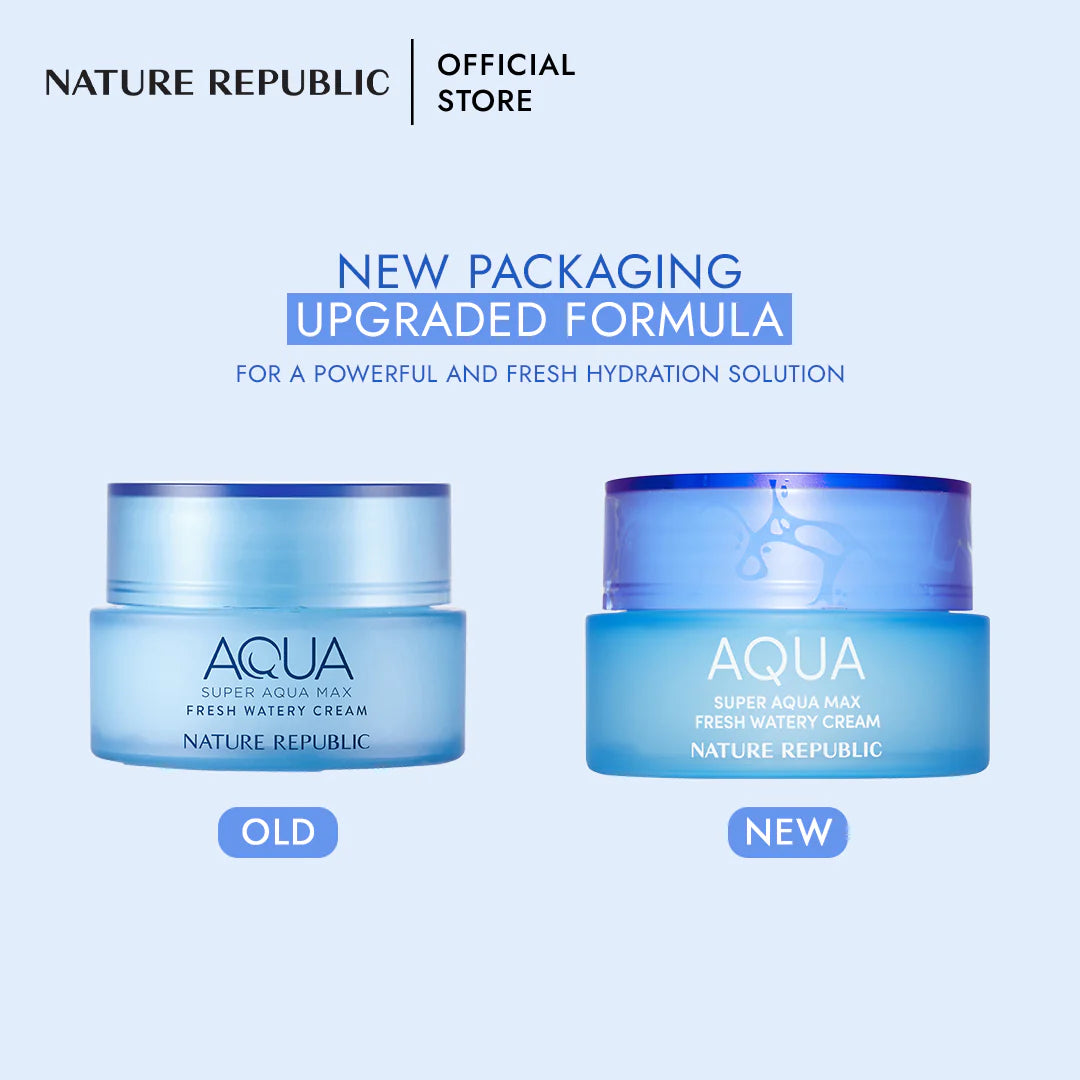 NATURE REPUBLIC Aqua Super Aqua Max Fresh Watery Cream Refresh & Moisture Skin Care مرطب مائي للبشرة
