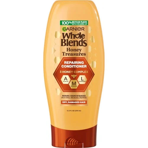 GARNIER Whole Blends Honey Treasures Repairing Conditioner بلسم الشعر الجاف والمتضرر بالعسل من كارنييه